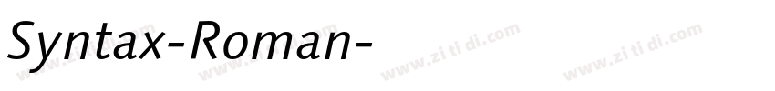 Syntax-Roman字体转换