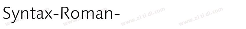 Syntax-Roman字体转换