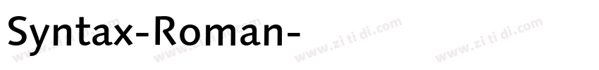 Syntax-Roman字体转换