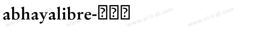 abhayalibre字体转换