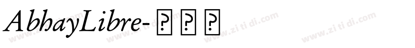 AbhayLibre字体转换