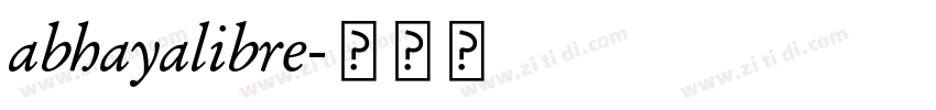 abhayalibre字体转换