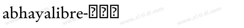 abhayalibre字体转换