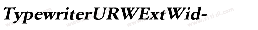 TypewriterURWExtWid字体转换