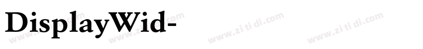 DisplayWid字体转换 DisplayWid字体转换