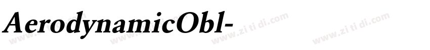 AerodynamicObl字体转换