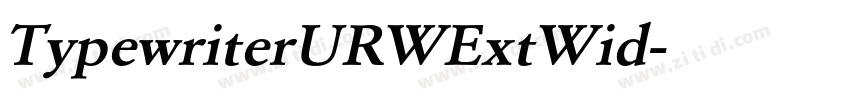TypewriterURWExtWid字体转换
