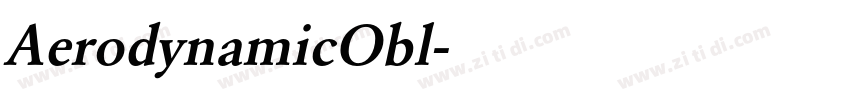 AerodynamicObl字体转换