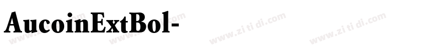 AucoinExtBol字体转换