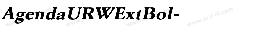 AgendaURWExtBol字体转换