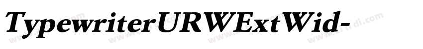 TypewriterURWExtWid字体转换