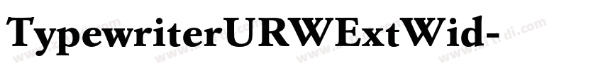 TypewriterURWExtWid字体转换