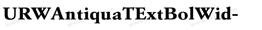 URWAntiquaTExtBolWid字体转换