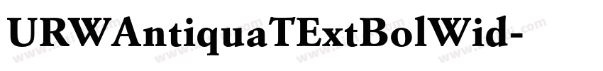 URWAntiquaTExtBolWid字体转换