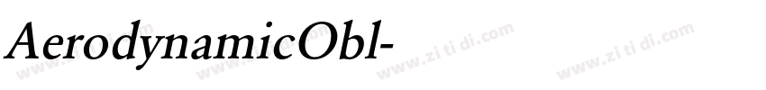 AerodynamicObl字体转换
