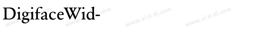 DigifaceWid字体转换 DigifaceWid字体转换