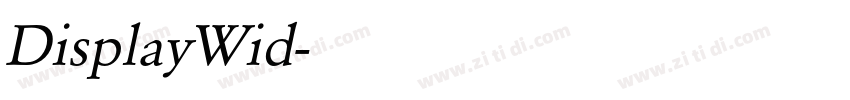 DisplayWid字体转换 DisplayWid字体转换