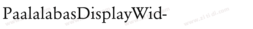 PaalalabasDisplayWid字体转换