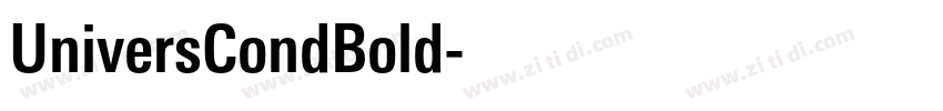 UniversCondBold字体转换