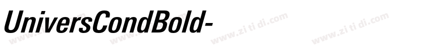 UniversCondBold字体转换