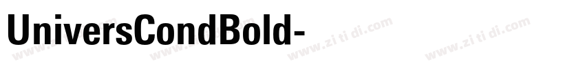 UniversCondBold字体转换