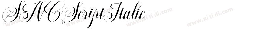 SNCScriptItalic字体转换