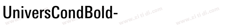 UniversCondBold字体转换