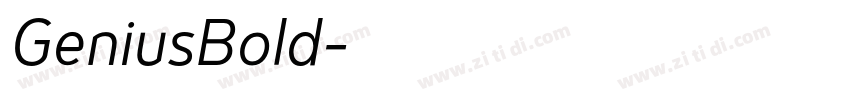 GeniusBold字体转换