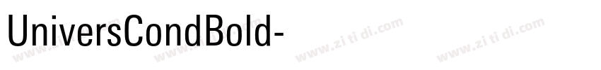 UniversCondBold字体转换
