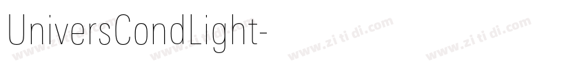 UniversCondLight字体转换