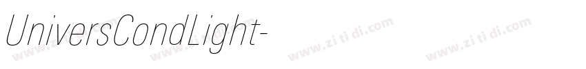 UniversCondLight字体转换