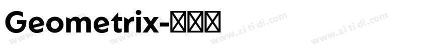 Geometrix字体转换