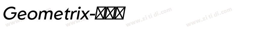 Geometrix字体转换