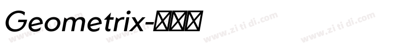 Geometrix字体转换