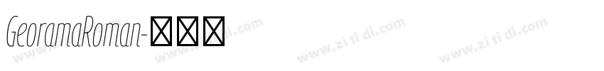GeoramaRoman字体转换