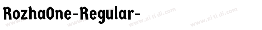 RozhaOne-Regular字体转换