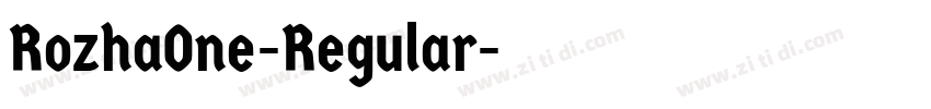 RozhaOne-Regular字体转换