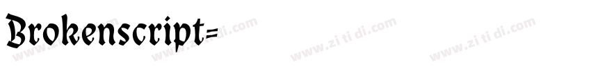 Brokenscript字体转换