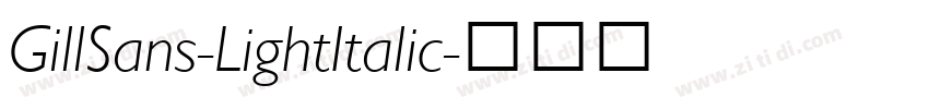 GillSans-LightItalic字体转换