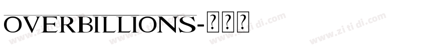 overbillions字体转换