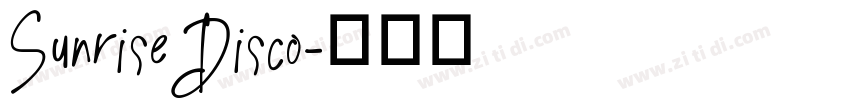 SunriseDisco字体转换