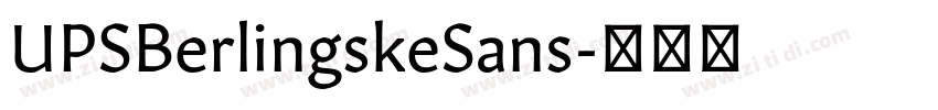 UPSBerlingskeSans字体转换