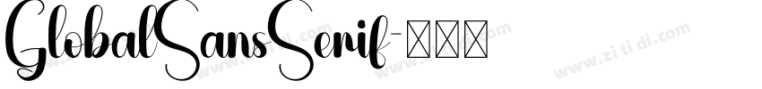 GlobalSansSerif字体转换