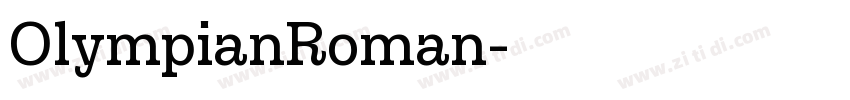 OlympianRoman字体转换