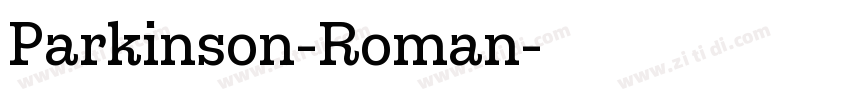 Parkinson-Roman字体转换