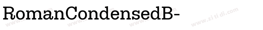 RomanCondensedB字体转换