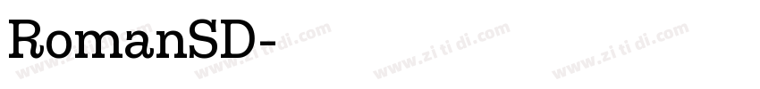 RomanSD字体转换