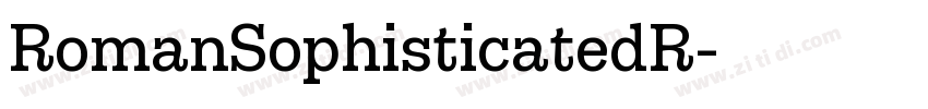 RomanSophisticatedR字体转换
