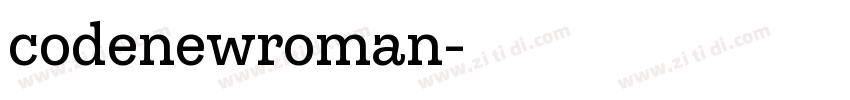 codenewroman字体转换