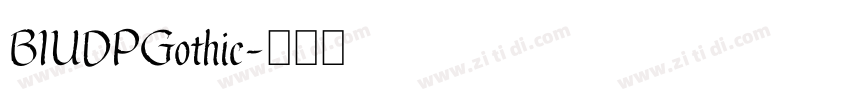 BIUDPGothic字体转换
